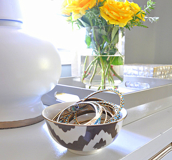 Jewelry in an ikat bowl