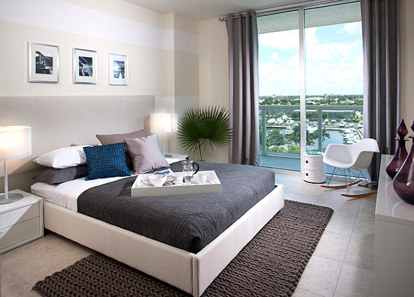 Knit rug in a moderm Miami residence