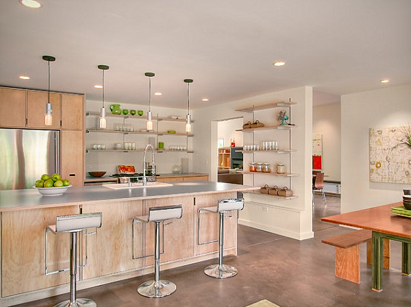 Laminate countertops in a modern kitchen