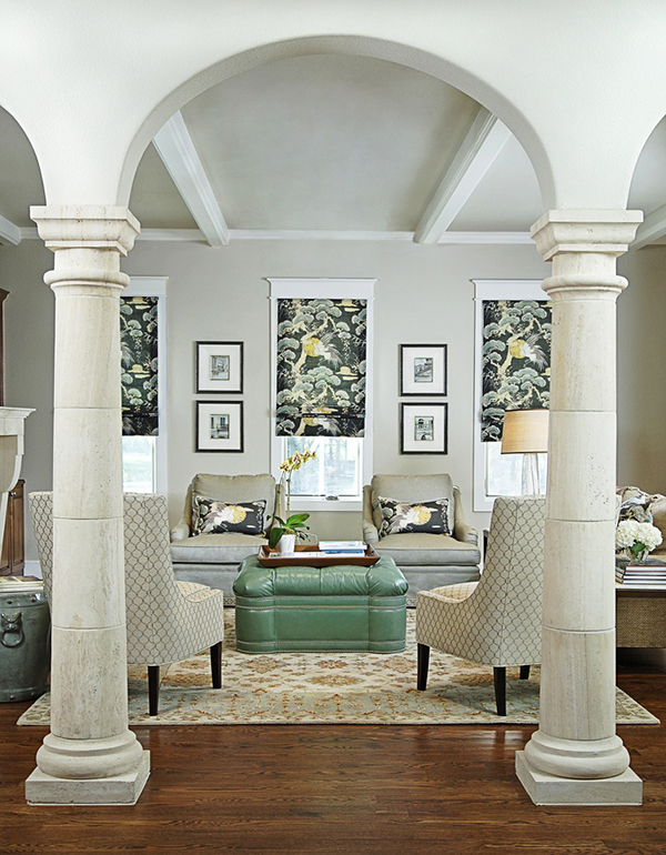 Living Room With Columns