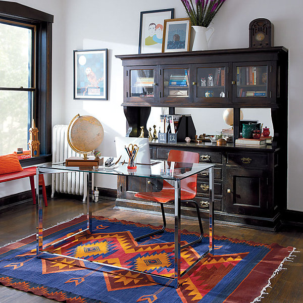 Modern eclectic office space | Creative Home Office Decorating Ideas ...