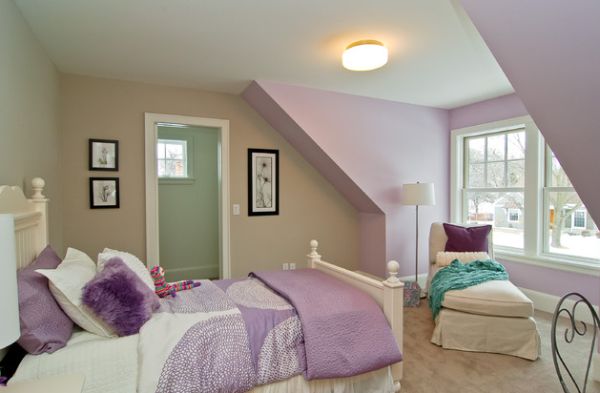 Next to pink, purple is the most popular accent color used in kids' rooms