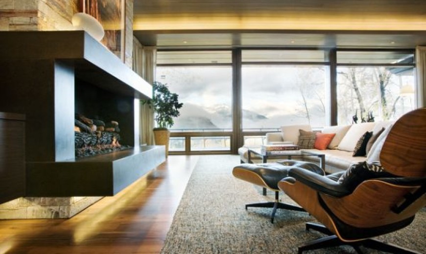 eames lounge chair living room