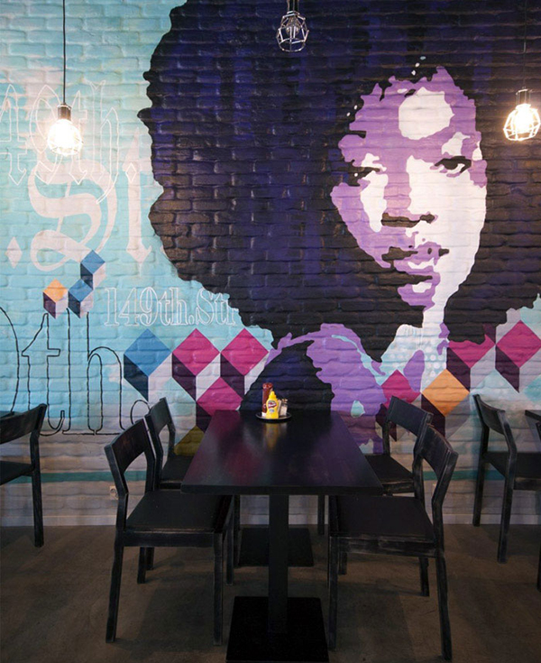 Pop Art Restaurant Mural