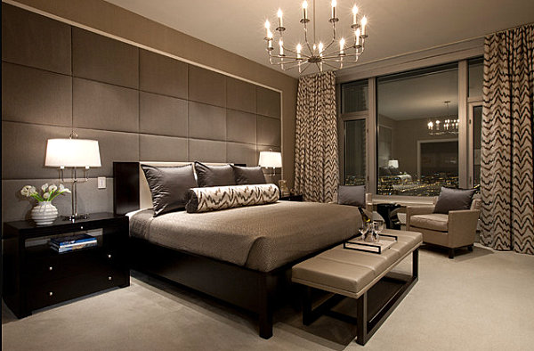 Sleek gray tones in a masculine bedroom