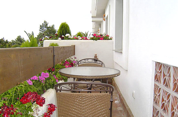 Small balcony with flowers