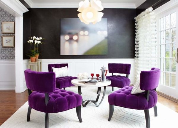 purple zebra room decor