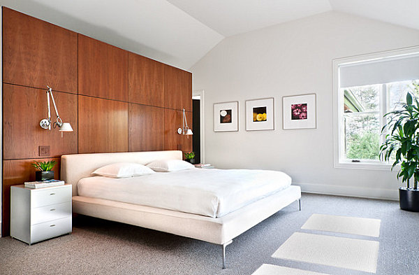 Symmetrical minimalist bedroom