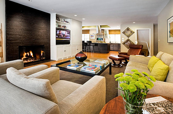 Warm textured living room