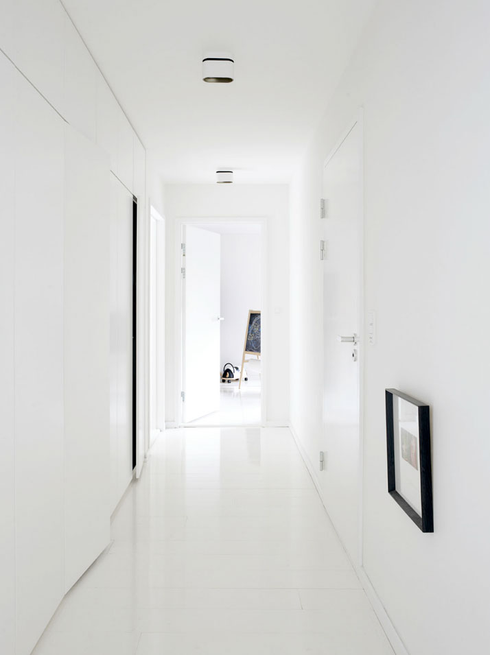 all white interior - danish design