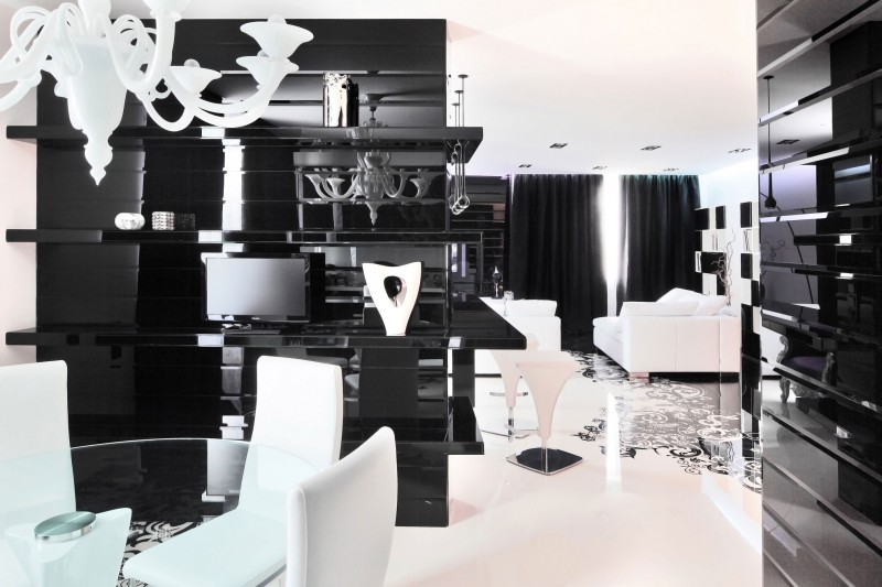 black and white home design