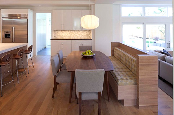 bold details in a minimalist dining room