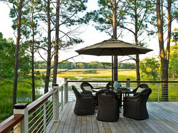 Deck of the HGTV Dream Home 2013 located on Kiawah Island in South Carolina.