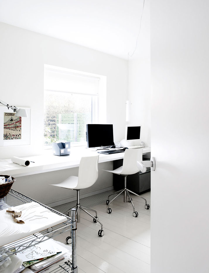 white home office - danish design