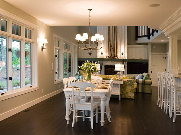 Bright Craftsman-style dining room