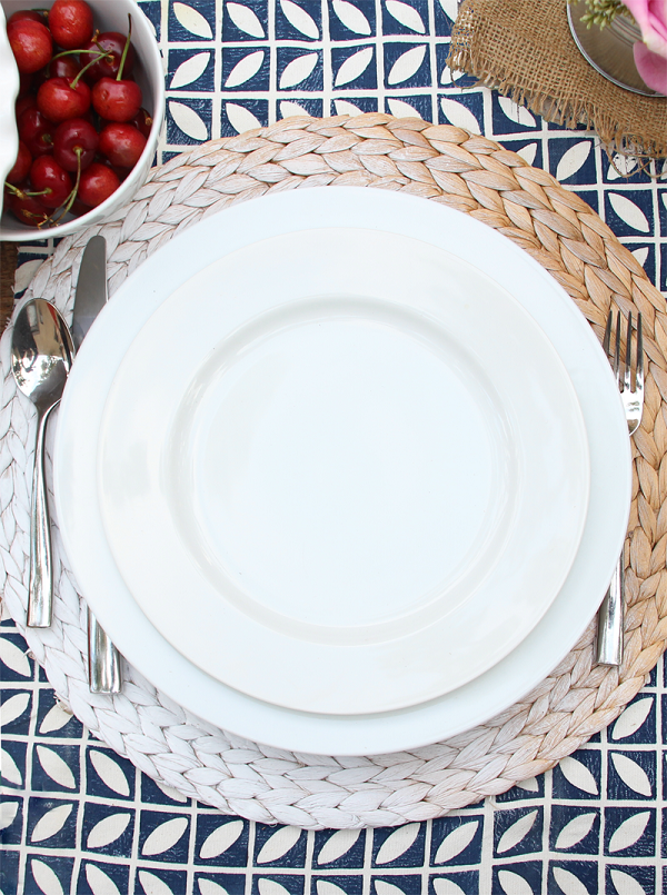 Circular ombre placemat DIY