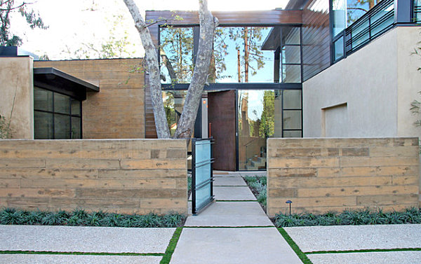 Clean-lined modern landscaping