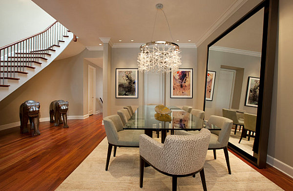 Contemporary beige dining room