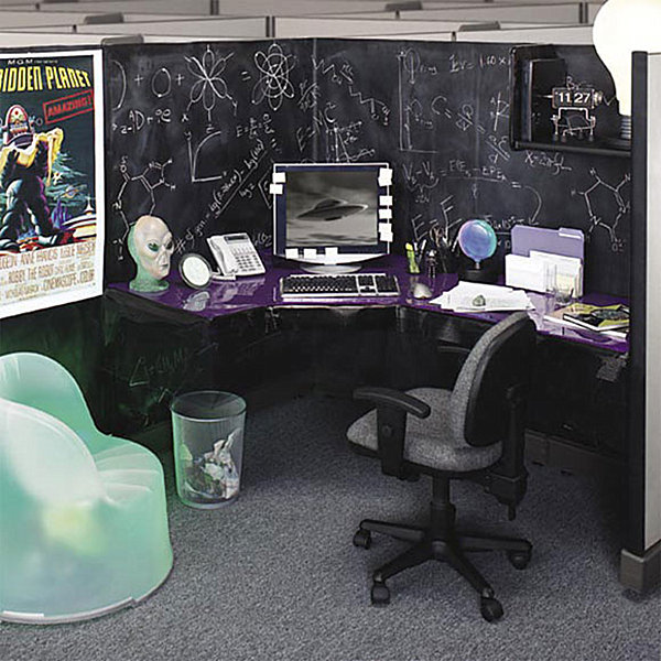 Cubicle with a science fiction motif