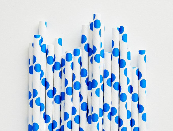 Dotted paper straws