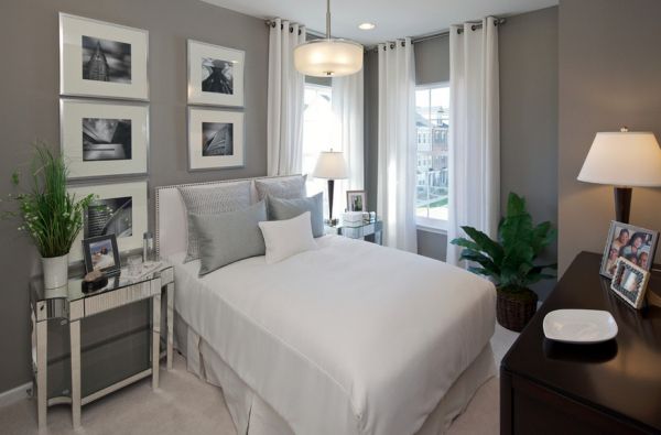 Fabulous bedroom in gray brings home the summer retreat vibe!