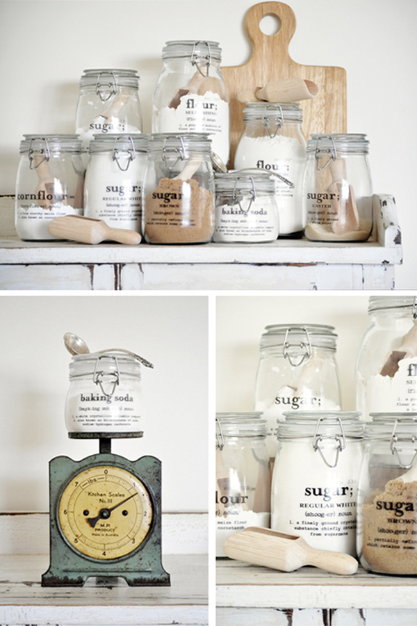 Glass canister pantry storage