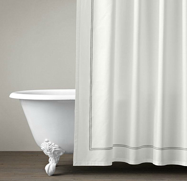 Hotel-style shower curtain