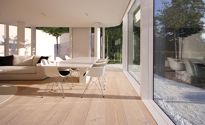 Lake Lugano house wih Dinesen douglas wood floor