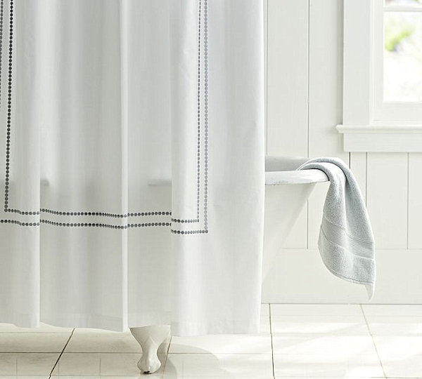 Pearl pattern shower curtain