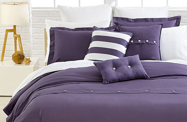 Solid purple bedding