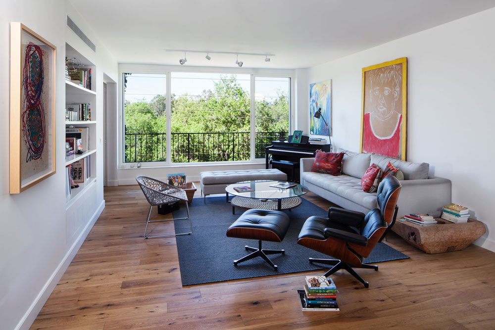 contemporary bachelor pad living room