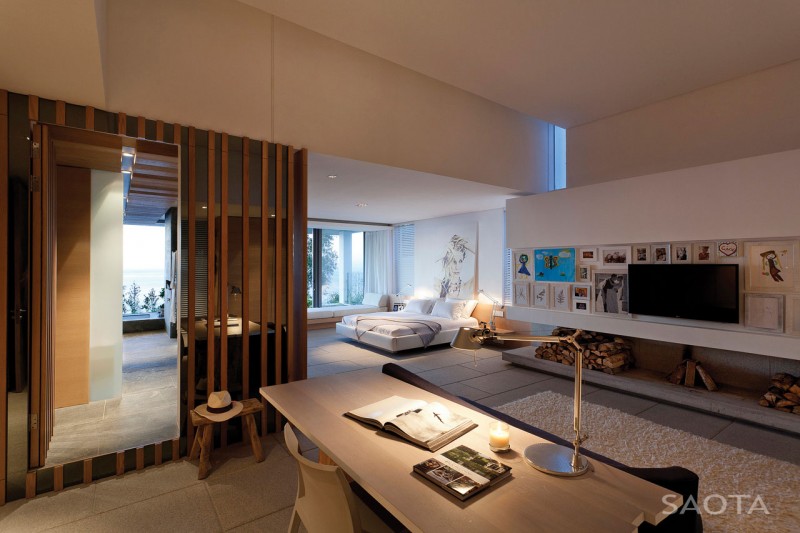 luxury bedroom with modern interior design