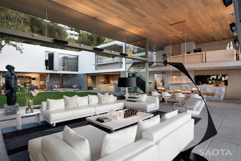 luxury open space living room