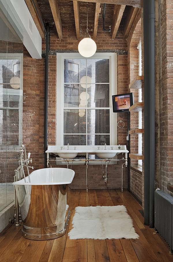 steampunk modern bathroom