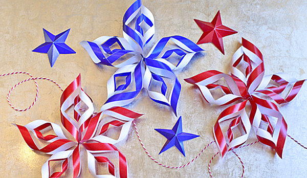 4th of July paper stars
