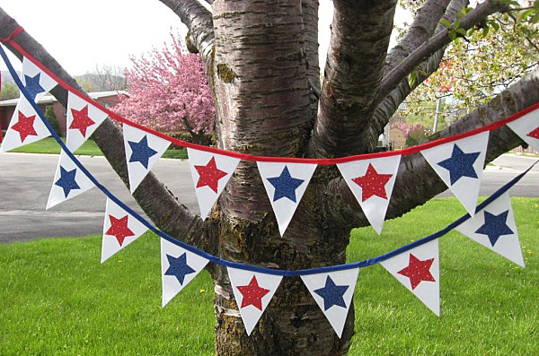 4th of July pennant banner