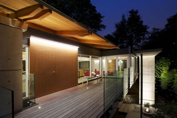 Beautifully lit balcony