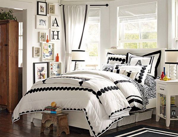 Black and white color scheme exudes style and sophistication