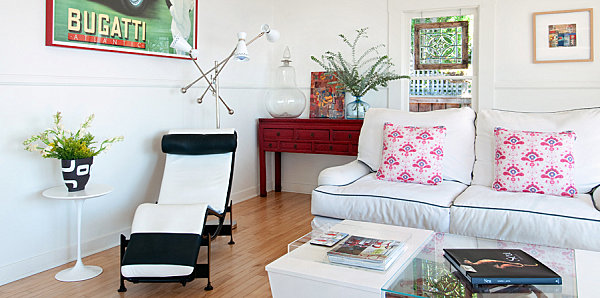 Bright eclectic living room