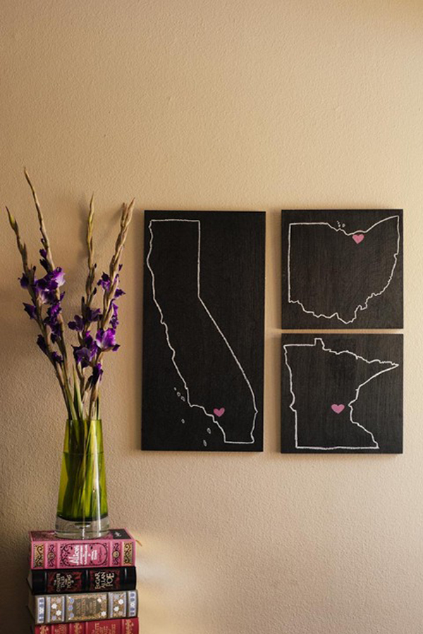 Chalkboard wall art DIY