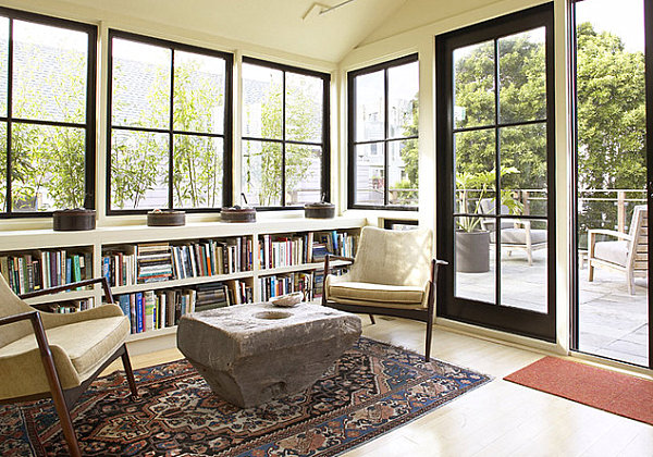 Contemporary eclectic sunroom