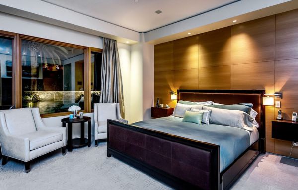 Create a creamy and romantic vibe in the bedroom with smart use of recessed lighting