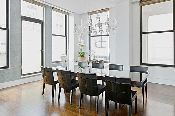 Elegant penthouse dining room