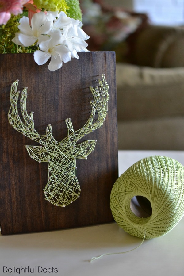 Elk head string art DIY