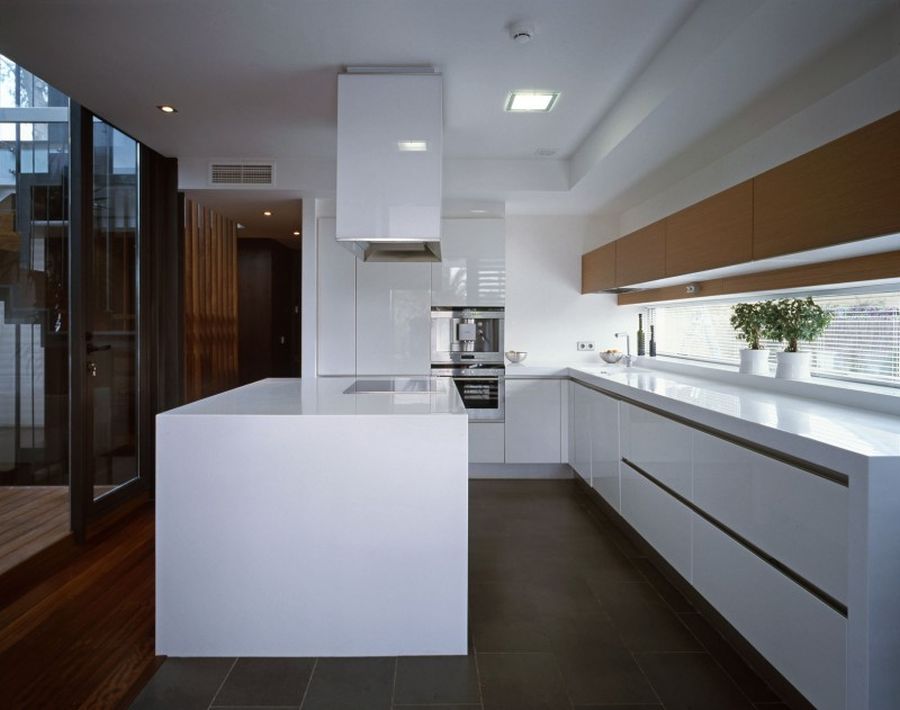 Ergonomic modern kitchen in Spanish home