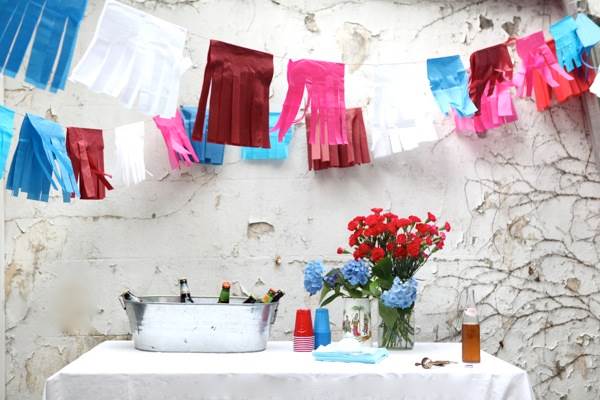 Fiesta-style 4th of July garland