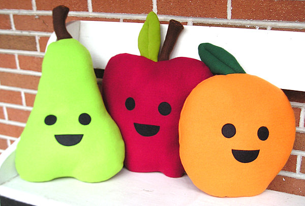 Fruit-themed pillows