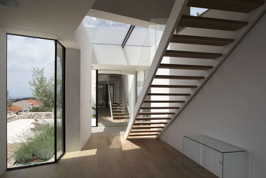 Glass windows bring in natural light