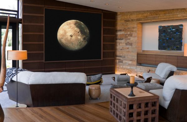 High resolution display of the night sky in the living room