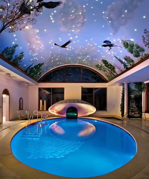 Indoor swimming pool roof pays a tribute to much more than the stars and the sky!